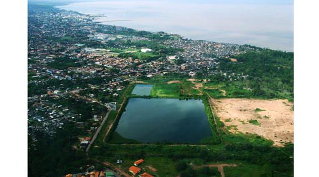 Macapá, Brasil. Homicidios: 129. Población: 446.757. Tasa de homicidios: 28.87. Imagen aérea de Macapá, a la vera del río Amazonas. (Foto: Getty)