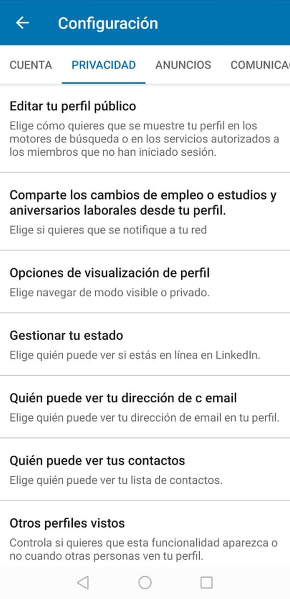 En la versión móvil también podrás editar tu perfil público. (Foto: LinkedIn)