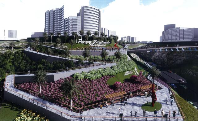 FOTO 6 | 6. Parque Bicentenario Miraflores. Parque Bicentenario Miraflores en el malecón y Armendáriz y puente peatonal hacia el malecón Paul Harris de Barranco malecones de Armendáriz y Paul Harris. Iniciativa comprende dos plazuelas y un jardín botánico con 5,000 plantas. Obras empezarán el 2020. (Foto: Municipalidad de Miraflores)
