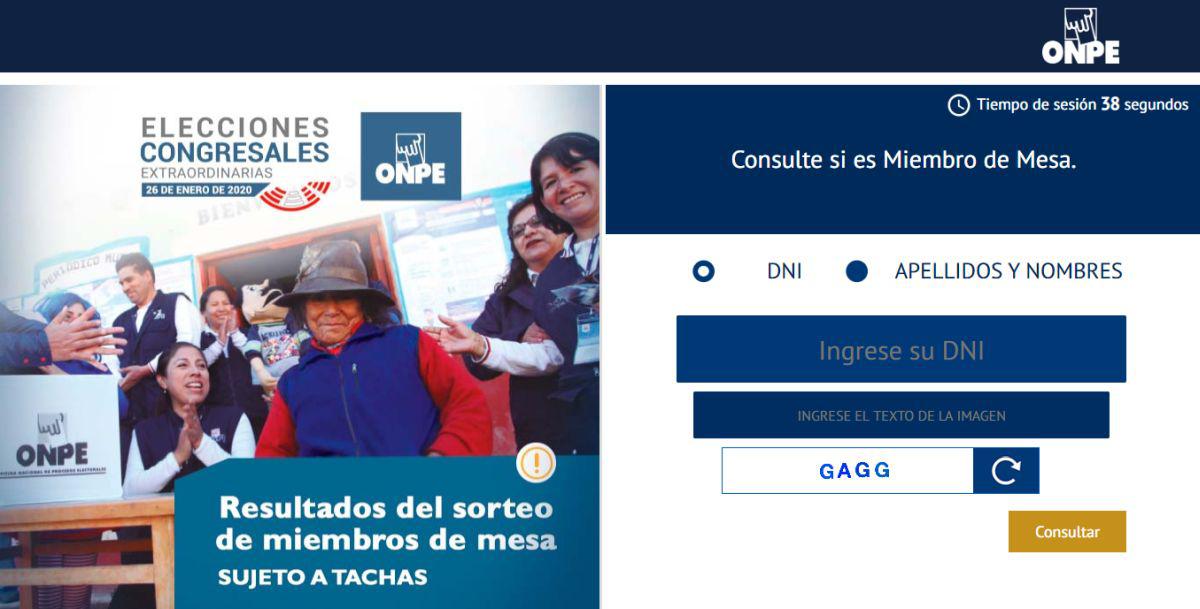 Ingrese a la página web de la ONPE para saber si fue elegido miembro de mesa (Foto: ONPE)