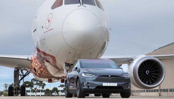 El Model X de Tesla logró arrastrar un avión de 117 toneladas.