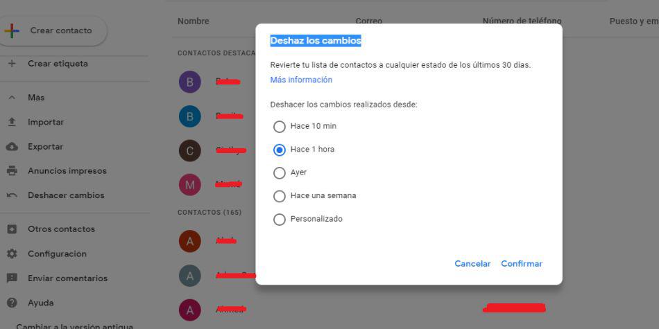 (Foto: Google Contacts).
