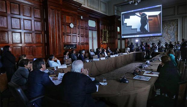 En la sesión de hoy en la Comisión de Defensa se visualizaron los videos del operativo en la casa de Alan García. (Foto: Anthony Niño de Guzmán / GEC)