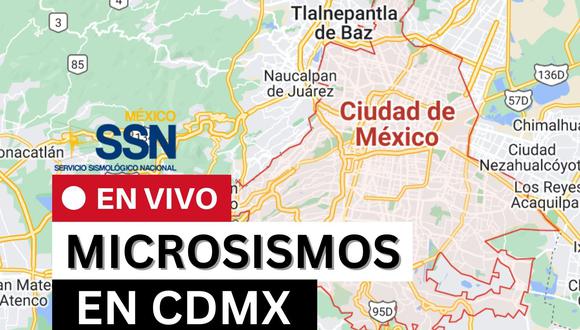 Nuevo reporte en vivo del SSN (Servicio Sismológico Nacional) sobre los microsismos en CDMX | Crédito: Google Maps / Composición