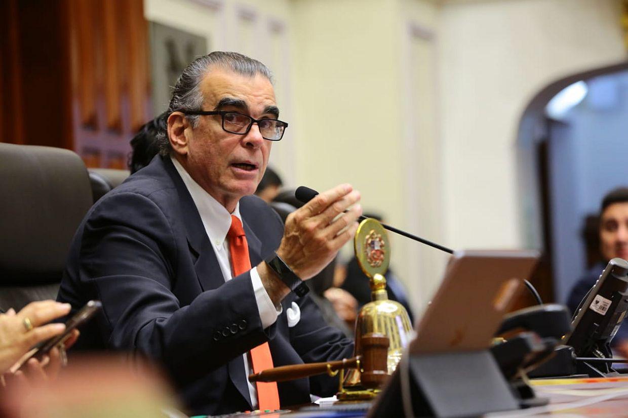 El presidente del Congreso, Pedro Olaechea, exhortó al presidente Martín Vizcarra a respetar agenda consensuada. (Foto: Difusión)