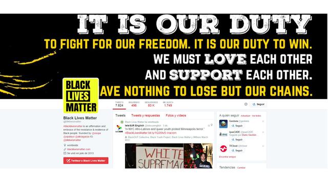 #BlackLivesMatter: Esta fue la segunda tendencia mundial en Twitter en 2015. Se convirtió en un mensaje unificador para las comunidades que discutieron los ataques en #Ferguson, #Charleston, y las protestas de Baltimore por la muerte de Freddie Gray (#Bal