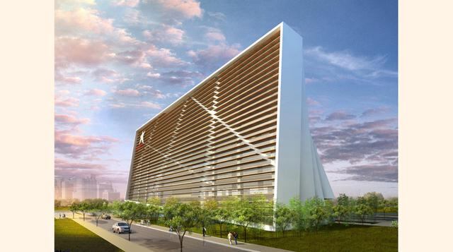 Oficinas LAN. Se tenía previsto levantar la nueva sede de LAN Perú al costado del aeropuerto. La obra quedó suspendida y solo se construyó un centro de entrenamiento. (Imagen: Alto Efecto)