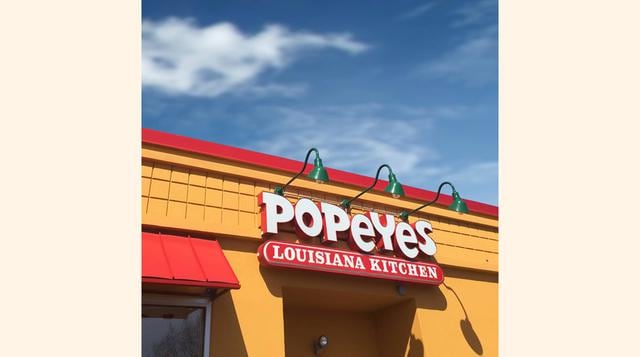 “Me doy el gusto de ir a Popeyes un par de veces al año y soy raramente feliz comiendo un par de piezas (prefiero alas y muslos) de su pollo crujiente y picante, acompañado por arroz ‘brut’ y galletas. O estoy completamente satisfecho de almorzar una ensa