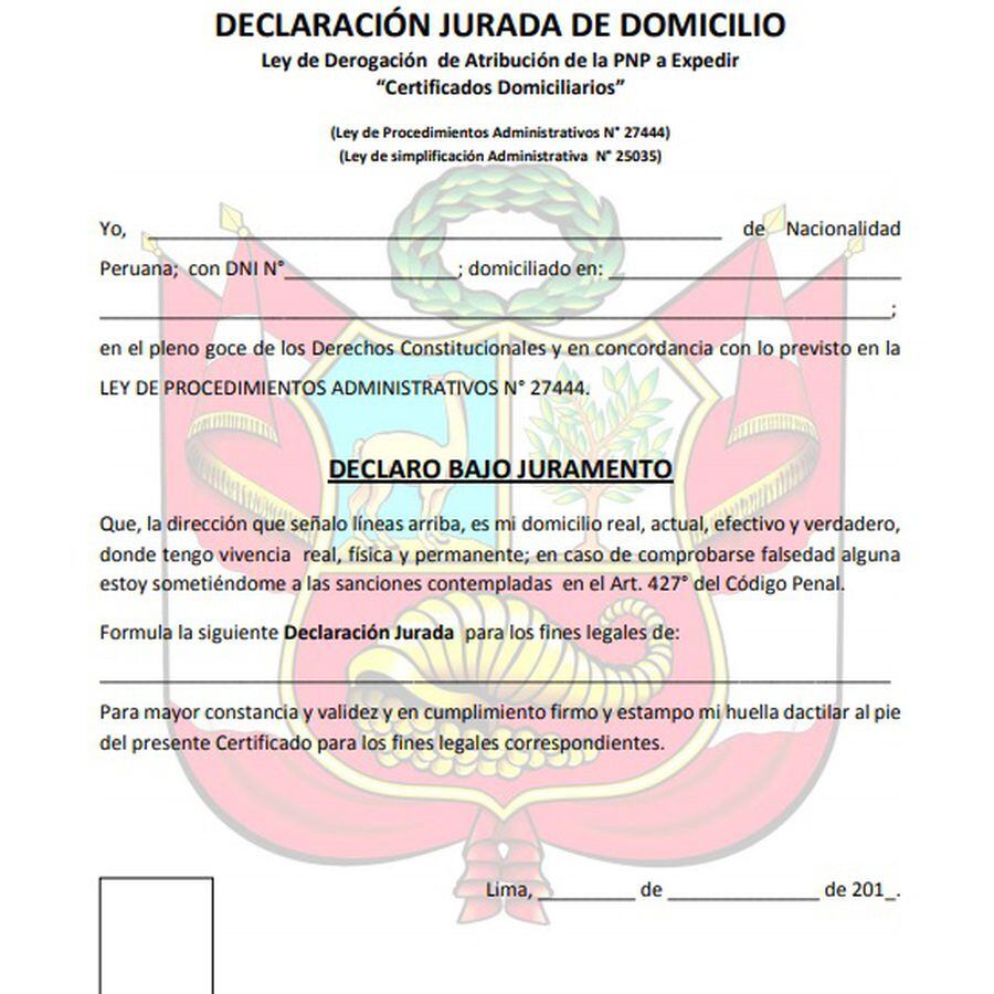 Ejemplo De Carta De Declaracion Jurada - Colección de Ejemplo