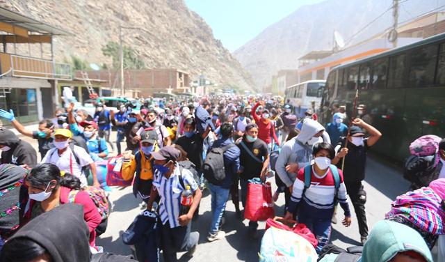 Querían llegar a Huancavelica a pie. (Foto: Hugo Curotto/GEC)